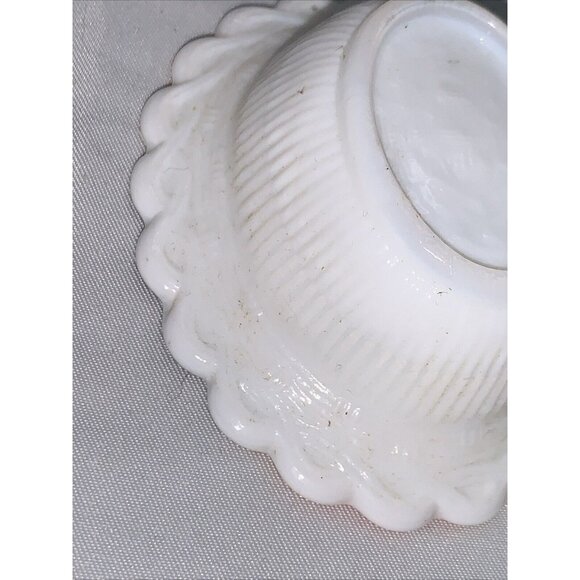 Vtg Mosser Cat on Nest Tie Dye Glass Salt Cellar Basket C880 - Picture 10 of 10